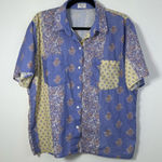 Wilfred Aritzia  Free Linen Blend Floral Paisley Short Sleeve Button Down Size M Photo 0