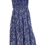 Vintage 1970's blue and white floral maxi dress Photo 0