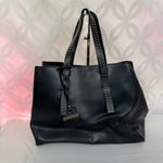 Abellucci Milan Italy Genuine Leather Gold Studded Black Bag $425 Photo 2