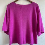 Eileen Fisher  100% Organic Linen Knit 3/4 Sleeve Top Pullover Ribbed Size S/P Photo 3