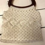 Vintage Hand Made Crocheted Purse Cream Photo 8
