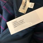 L'Agence Camisole Jumpsuit Silk Striped Belted Navy Blue Purple Size 2 Photo 5