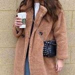 Jayley Mocha Faux Shearling Coat OSFM Photo 0