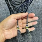 Alpaca Blend Women Sweater Small /Alpaca Pullover Fringe Jumper/Gray Winter Gray Size undefined Photo 4