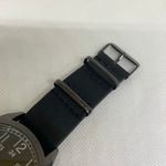 FMD men’a black tone watch 45mm round quartz analog black leather running Photo 8