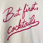 Wildfox Pink But at first cocktails pullover sweatshirt size small Photo 3