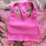 Victoria's Secret vs secret pink hot pink ribbed racer back sports bra  Photo 6