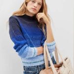 American Eagle  boxy striped ombré sweater blue Photo 2