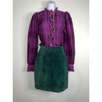 & Other Stories Women's & Other Stories Purple Striped Ruffle Blouse US 6 Photo 8