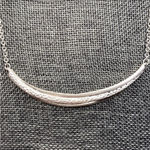 None Contemporary Curved Bar Silver Tone Necklace Photo 1