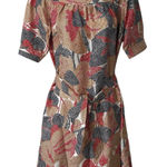 barney's new york  2 Taste Luxury Humor Geo Print Silk Belted Dress Photo 0