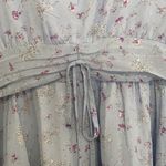 The Clothing Company  size large ruffle baby blue dress v neck shirt sleeve girly Photo 3