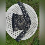 New Directions Cocktail Whimsy Fall Jacket Small Black w/Gold Floral Embroidery Photo 5