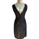 J.Crew Whitley 100% Silk Dress Womens 4 Black Halter Neck Taffeta Elegant LBD Photo 3