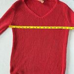 Wooden Ships  Red V Neck KNnit Sweater SIZE XS/S Photo 2