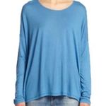 Vince Drop Shoulder Long Sleeve Blue Shirt Photo 0