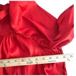 WoWo Red Tiered Mini Dress Pointed Puff Sleeve Rhinestone Avant Garde Size S Photo 12