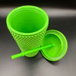 Starbucks NWOT ‎ Tumbler Cup Halloween Fall 2021 Neon Lime Green Studded 16 oz Photo 2