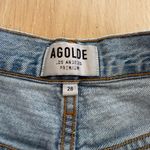AGOLDE Pinch Waist Cut Off Denim Jean Shorts Light Wash Size 28 Photo 1
