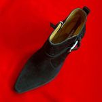 Antonio Melani NWT! Peatrie Black Suede Booties, Size 6.5 with 3” heels Photo 3