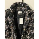 Ecru New  Tweed Blazer with Black Buttons Size Small Photo 1