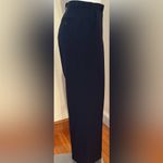 Studio Works Navy Blue Straight Wide Leg. Short Length Dress Pants Sz 12 Photo 2