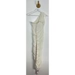 House Of CB  Valentina Asymmetric Cutout One-Shoulder Midi Dress in Ivory XS NWT Photo 10