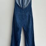 Free People Denim Jumpsuit 8 Blue Flared Halter One Piece Low Back 70s Retro Photo 7