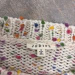 JODIFL  Knit Sweater Women’s Oversized Small Yellow Cream Colorblock Fall Cozy Photo 1