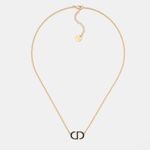 Christian Dior PETIT CD NECKLACE Gold-Finish Metal and Black Lacquer Photo 1