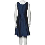 Max Mara Scoop Neck Knee-Length Dress Blue Size 2 Photo 7
