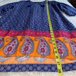 Faded Glory  Blue Orange Pink Sundress Midi Sleeve Dress Large 12 - 14 Photo 10