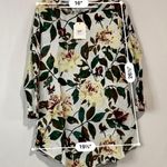 Cellabie Women’s Floral Print Roll-Tab Sleeve Shift Dress Beige Rose NWT Photo 6