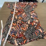 H&M  Orange Multicolor‎ Geometric Short Sleeve Kaftan Dress Size 2 Photo 9