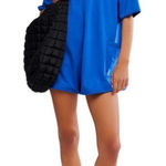 Free People Movement Hot Shot Tee Romper in Electric Shock NWT Size XS Blue Photo 0