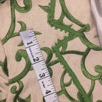 Tommy Hilfiger  Size 4 Tan w/ Green Embroidery Linen Blend Notch Blazer Jacket Photo 5