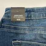 True Religion Shorts Jennie Curvy Mid Rise Super Skinny Raw Roll Hem Medium Wash Photo 2