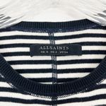 ALLSAINTS  Joni Striped Tank Top White Black Size 2 Photo 5