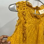 Maeve Anthropology  size 6 Yellow Eyelet Ruffle Tilly Sleeveless Top 100% cotton Photo 2