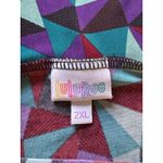 LuLaRoe Woman's Midi Skirt Size 2XL Geometric Stretch Lightweight Modern Flowing Photo 2