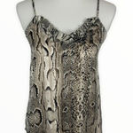 Adrienne Snake Print Camisole Top Size S Spaghetti Straps V-Neck Summer Photo 0