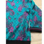 Cricket lane vintage paisley quilted collared pullover sweater size xlarge Blue Photo 1