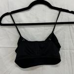 Fleur du Mal Sleeveless Adjustable Strap Crop Bra Top Black Women's Size XS Photo 2