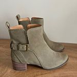 Vionic Waterproof Ankle Boots Olive Green Suede Comfort Booties Sienna Photo 6