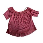 City Chic  wide neck lace trim blouse OFF SHOULDER SIZE 22 Photo 1