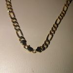 Mens 18K Gold Plated Figaro Chain Necklace 20 Inches Lobster Clasp Quarter Inch Photo 5