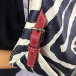 Dooney & Bourke Vintage DOONEY BOURKE Black & White Leather Zebra Stripe Shoulder Bag Photo 13