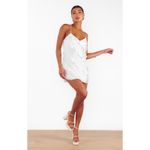 Show Me Your Mumu Romance Mini Dress in Ivory Luxe Satin L NWT Photo 5