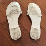 ZARA  | White Studded Slides Flat Sandals 37 Photo 3