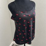 A New Day NWT Black and Red Fitted Camisole with lip print Photo 2